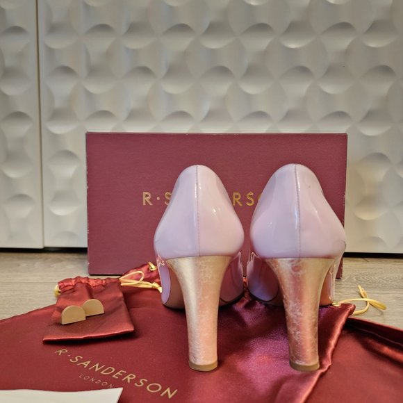 Rupert Sanderson - Linnet White Gold Lavender Patent - Size 36.5 - Picture 8 of 9